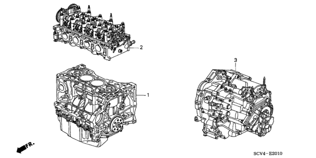 2003 Honda Element Transmission Assembly (Automatic) Diagram for 20021-PZK-000