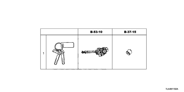 2019 Honda CR-V Key Cylinder Set (Smart) Diagram