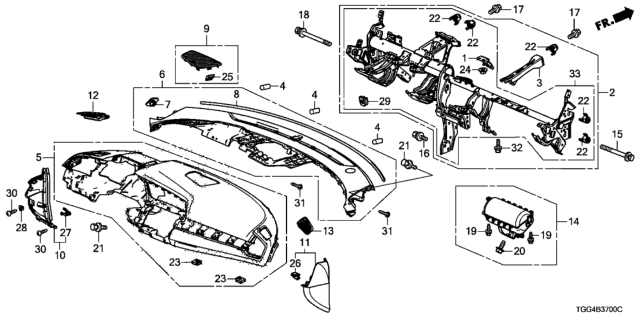 2020 Honda Civic Instrument Panel Diagram