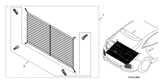 2020 Honda Civic Cargo Net Diagram