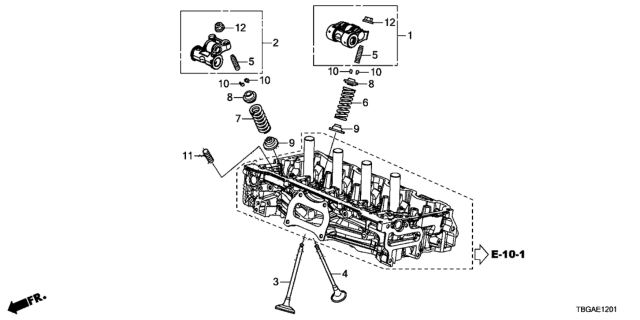 2020 Honda Civic Valve - Rocker Arm (2.0L) Diagram