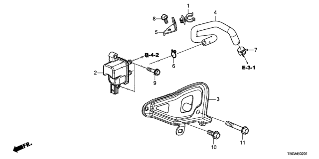 2020 Honda Civic 2 Door LX KA CVT Purge Control Solenoid Diagram