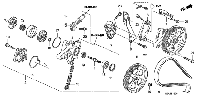 2011 Honda Pilot O-Ring (18.7X1.8) Diagram for 91347-RP6-A01