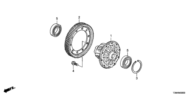 2017 Honda Accord MT Differential (L4) Diagram