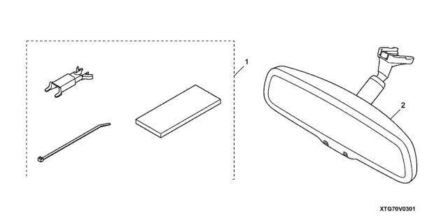 2021 Honda Pilot Automatic Dimming Mirror Diagram