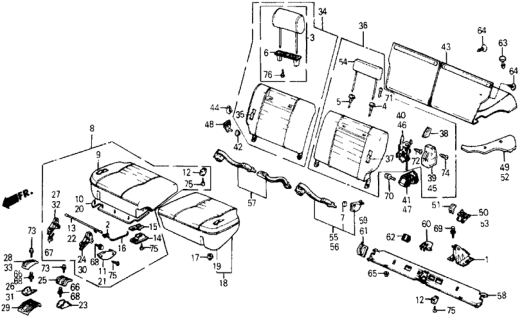 1987 Honda Civic Screw, Tapping (4X10) Diagram for 93903-24280