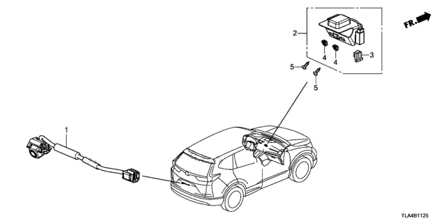 2019 Honda CR-V GPS Antenna - Rearview Camera Diagram