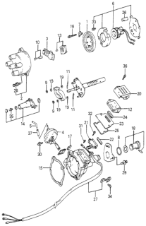 1983 Honda Accord Head, Rotor Diagram for 30103-PC3-822