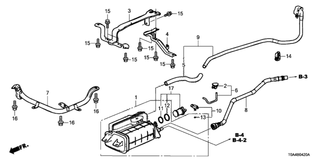 2016 Honda CR-V Tube Assy., Drain Diagram for 17744-T0A-A02