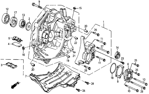 1985 Honda Civic Shim, Driver Side Transfer Side (1.03) Diagram for 29463-PH8-000