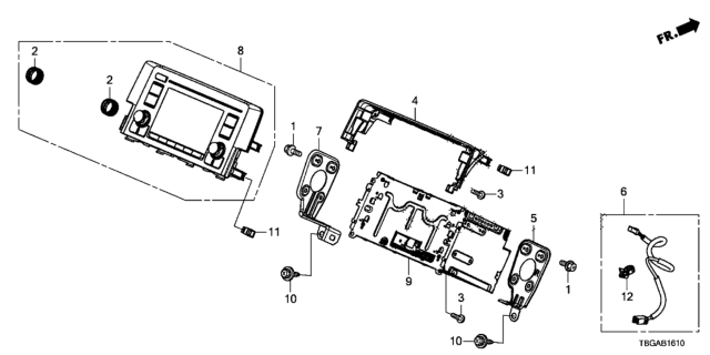 2020 Honda Civic 2 Door LX KA CVT Audio Unit Diagram