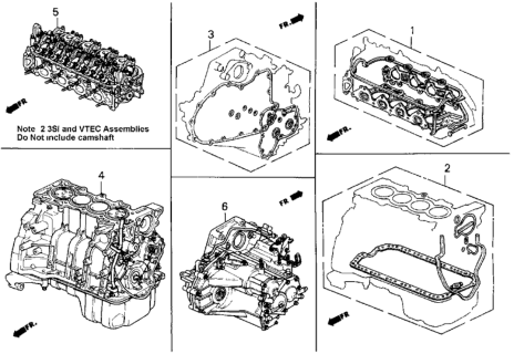 1994 Honda Prelude Gasket Kit C, AT Transmission Diagram for 06112-P15-000