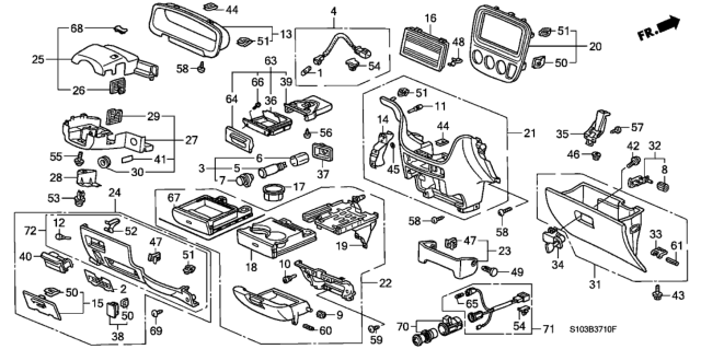 1999 Honda CR-V Socket, Accessory Diagram for 39620-S01-A01