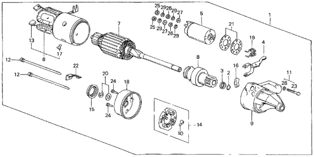 1984 Honda Civic Switch Assembly, Magnetic Diagram for 31204-PA5-913
