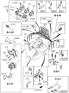 1995 Honda Passport Alternator Assembly (12V 60A) Diagram for 8-97042-637-2