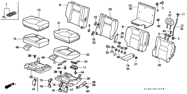 2000 Honda CR-V Armrest Assembly, Driver Side Center (Classy Gray) (Leather) Diagram for 82580-S10-A51ZA