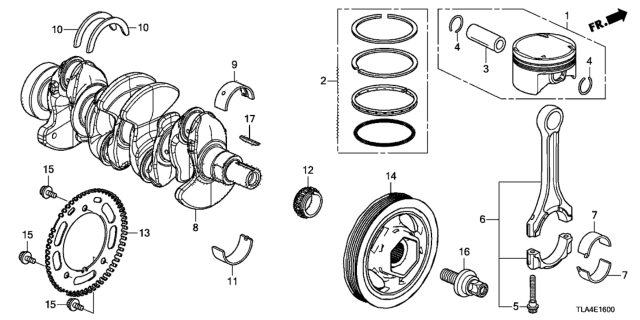 2019 Honda CR-V Crankshaft - Piston Diagram