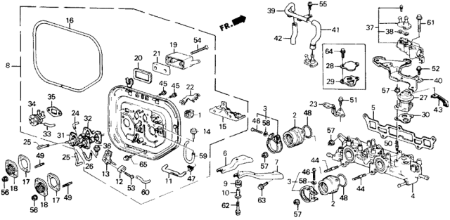 1989 Honda Prelude Gasket, EGR Valve (Ishino Gasket) Diagram for 18715-PB2-000