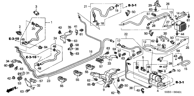 2003 Honda Civic Bolt, Canister Mounting (8MM) Diagram for 17359-SDA-A01