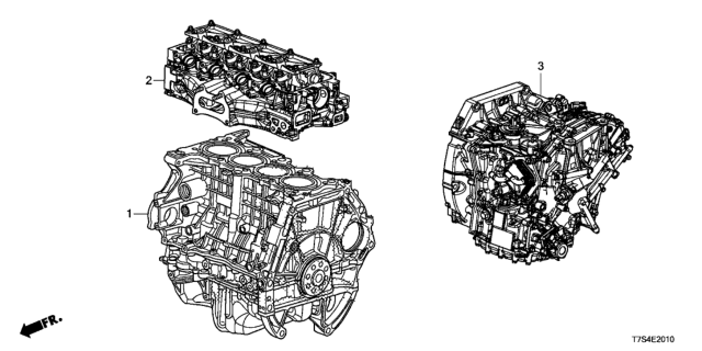 2018 Honda HR-V Engine Assy. - Transmission Assy. Diagram
