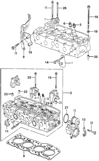 1979 Honda Accord Bolt, Flange (8X20) Diagram for 90031-PH7-000