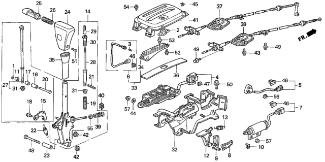 1995 Honda Prelude Wire, Control Diagram for 54315-SS0-984