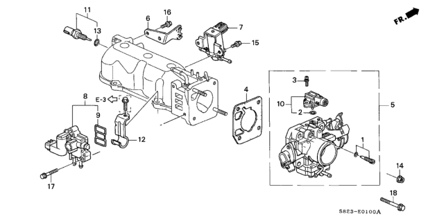 1998 Honda Accord Gasket, Throttle Body (Nippon LEAkless) Diagram for 16176-PAA-A02