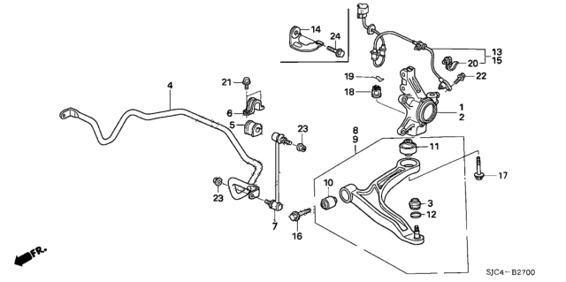 2012 Honda Ridgeline Lower-Arm Complete, Right Front Diagram for 51350-SJC-A03