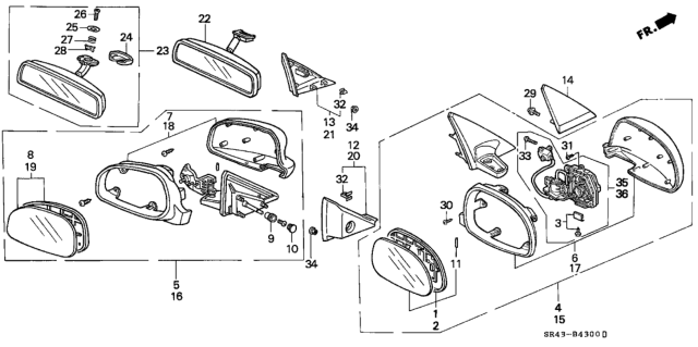 1993 Honda Civic Washer, Toothed Diagram for 76409-SL0-003