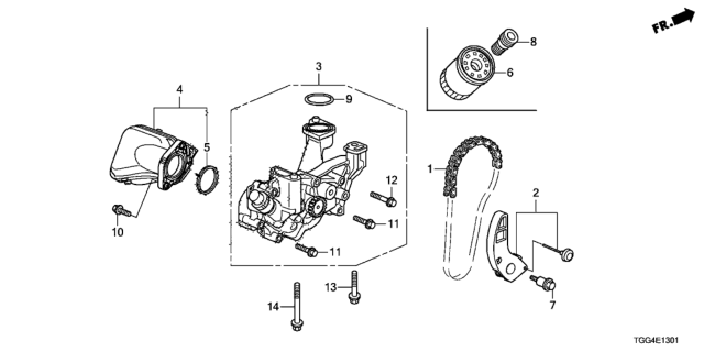 2020 Honda Civic Pump Assembly, Oil Diagram for 15100-RPY-G01