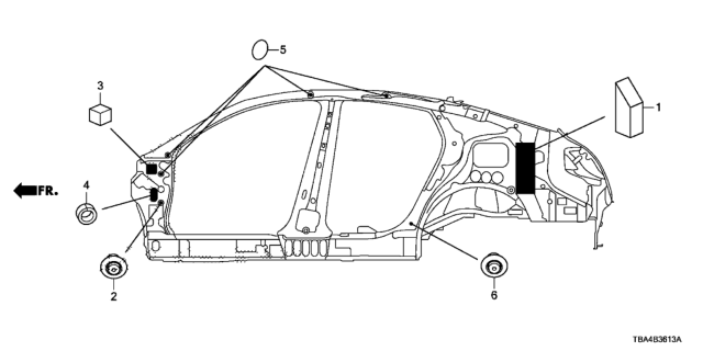 2016 Honda Civic Grommet (Side) Diagram