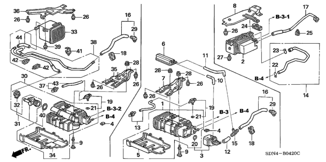 2006 Honda Accord Canister Assembly Diagram for 17011-SDC-L00