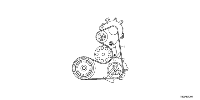 2020 Honda Civic 2 Door SPORT KA CVT Alternator Belt Diagram