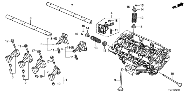 2021 Honda Pilot Valve - Rocker Arm (Rear) Diagram