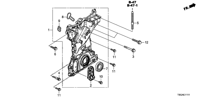 2020 Honda Civic Chain Case (2.0L) Diagram