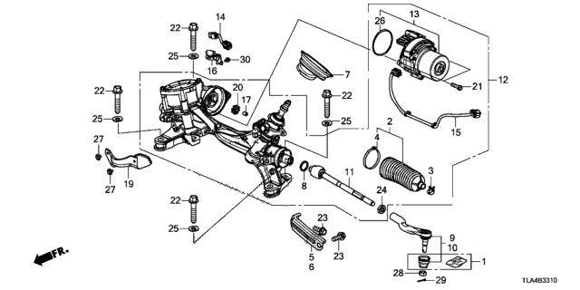 2018 Honda CR-V End, Rack Diagram for 53610-TLA-A51