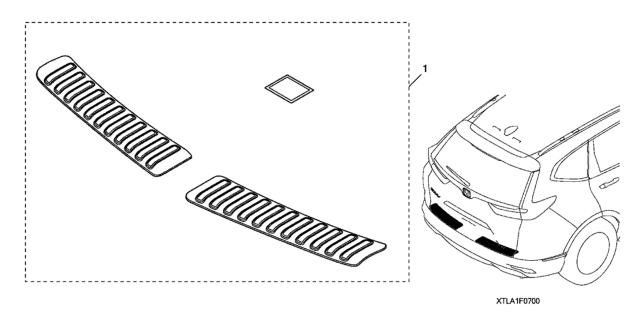 2019 Honda CR-V Rear Panel Lining Cover Diagram