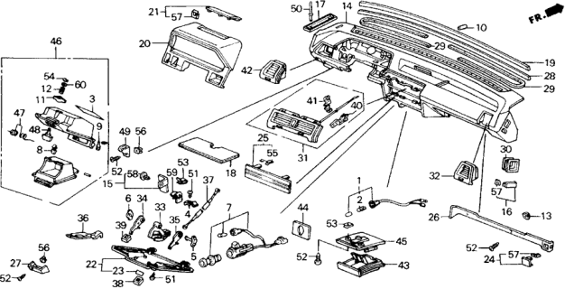 1989 Honda Accord Clamp, Control Cable Diagram for 39383-SA5-000