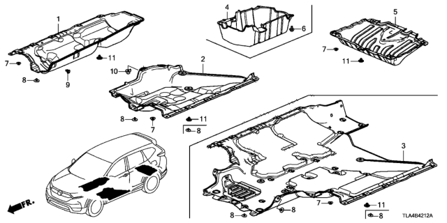 2019 Honda CR-V Lower Cover Diagram