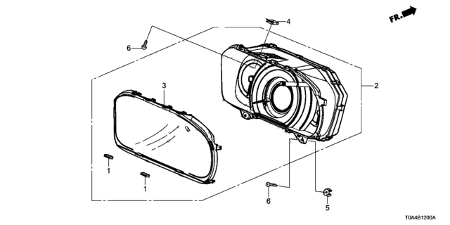 2012 Honda CR-V Lens Meter Assy Diagram for 78156-T0A-A01