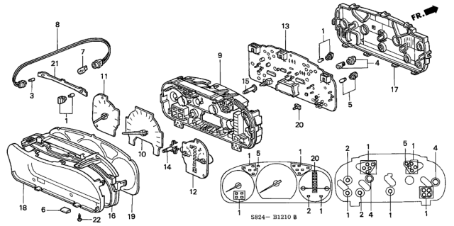 2001 Honda Accord Socket Assy., Bulb (14V 1.12W) Diagram for 78181-SS0-003
