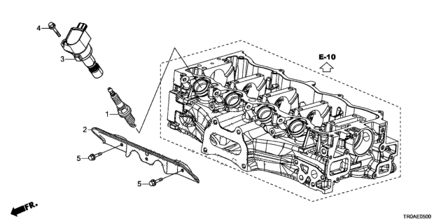 2013 Honda Civic Spark Plug (Dilzkr7A11Gs) (Ngk) Diagram for 12290-R41-L01