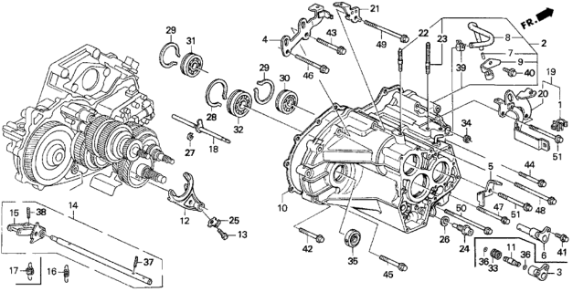 1994 Honda Prelude Plug, Breather Tube Diagram for 21321-689-000