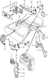 1980 Honda Prelude Relay, Turn Signal (061300-5260) (Denso) Diagram for 38300-692-671