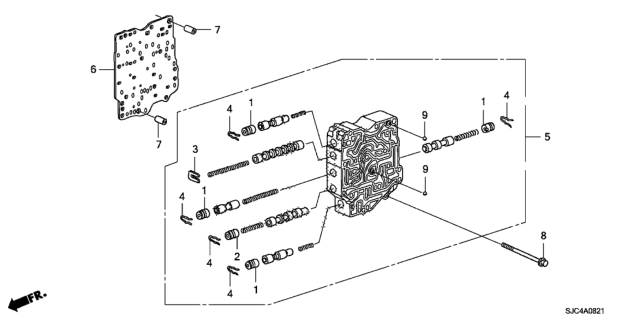 2012 Honda Ridgeline Body Assembly, Secondary Valve Diagram for 27700-R36-A00