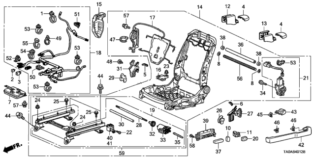 2012 Honda Accord Clip, Garnish Diagram for 90610-SDA-003