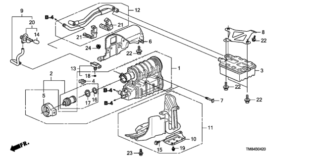 2010 Honda Insight Valve Assembly, Canister Vent Shut Diagram for 17311-TM8-L01