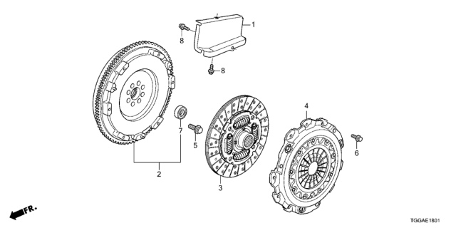 2021 Honda Civic 5 Door TR LE  (LIMITED EDITION) KA 6MT Clutch Diagram