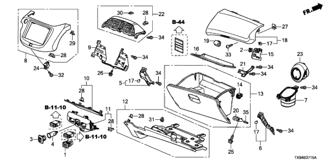 2014 Honda Fit EV Bolt-Washer (5X12) Diagram for 90151-SM4-003