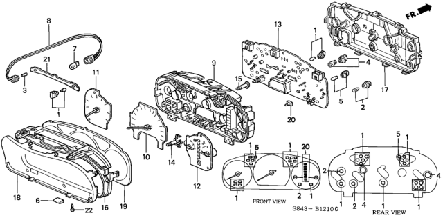 2000 Honda Accord Panel, Combination Print Diagram for 78146-S84-A63
